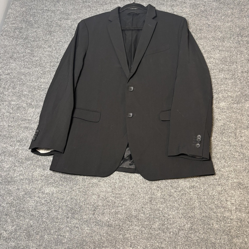 Banana Republic Suit Jacket Mens 42R Black Wool Modern Slim Fit Cerruti 2 Button